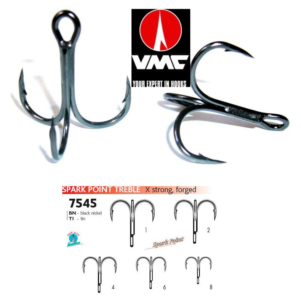 ANCOROTTI VMC SPARK POINT - TREBLE HOOKS SERIE 7545BN - Jonio Pesca di  Davide Chiera