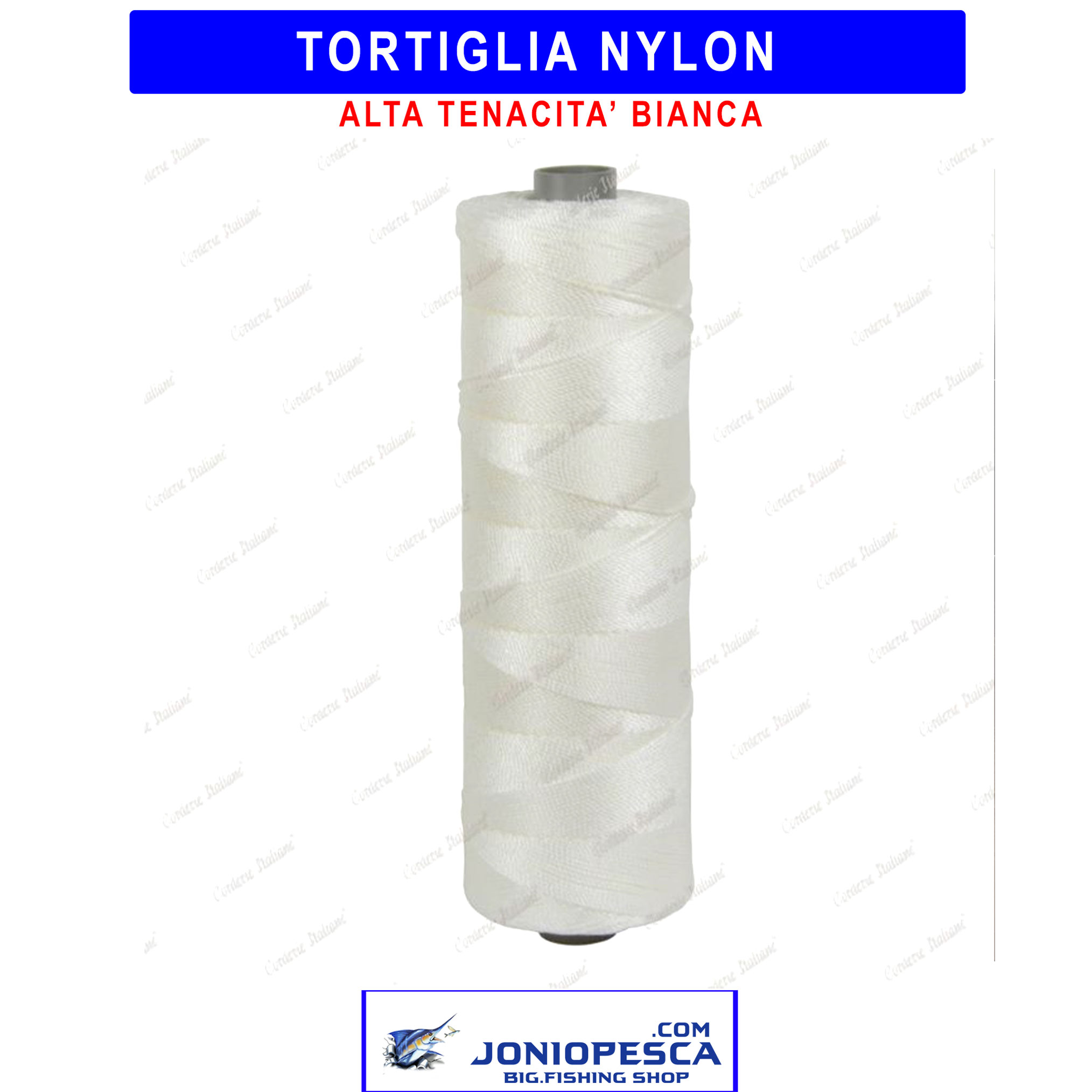 TORTIGLIA NYLON ALTA TENACITA' BIANCA ,TITOLO 210 - 500 gr.