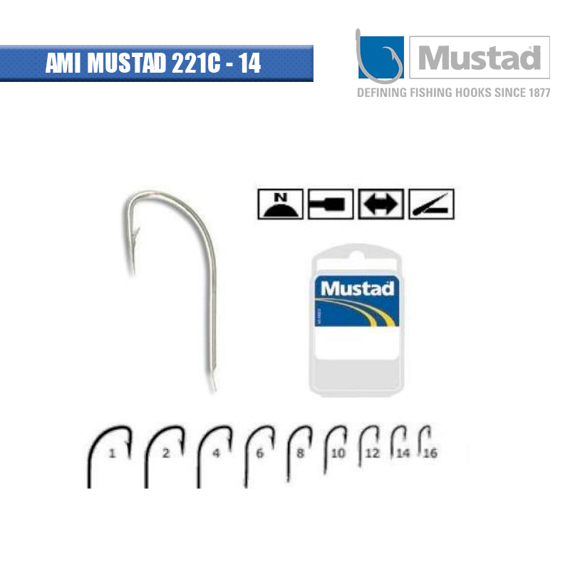 1 CONFEZIONE AMI MUSTAD 221C MADE IN NORWAY MISURA 16 QUANTITA' 50PZ W66 