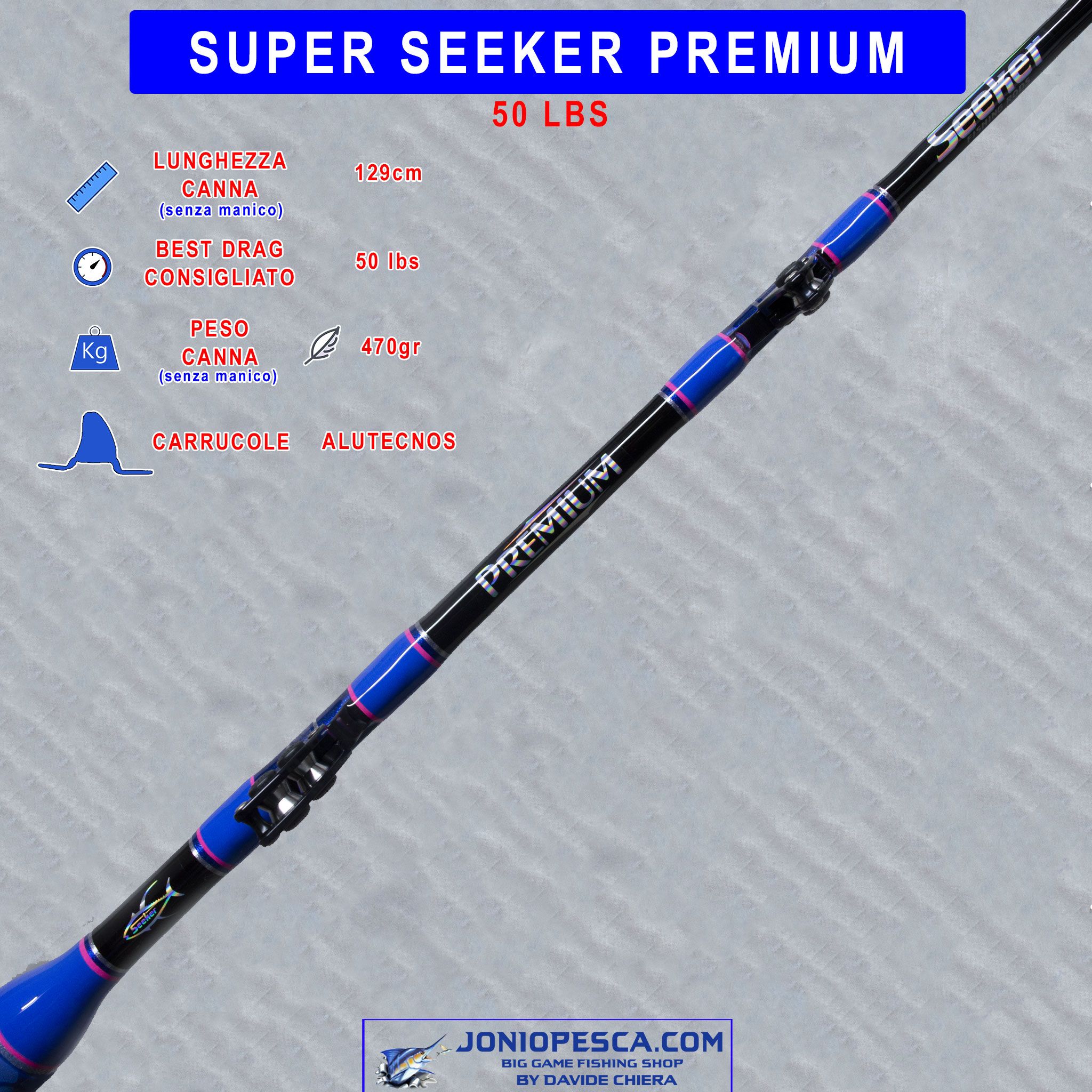 Canna SEEKER Premium 30/50lbs e 50lbs - Jonio Pesca