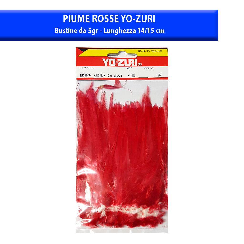 PIUME ROSSE YO-ZURI - 14/15cm - Jonio Pesca di Davide Chiera