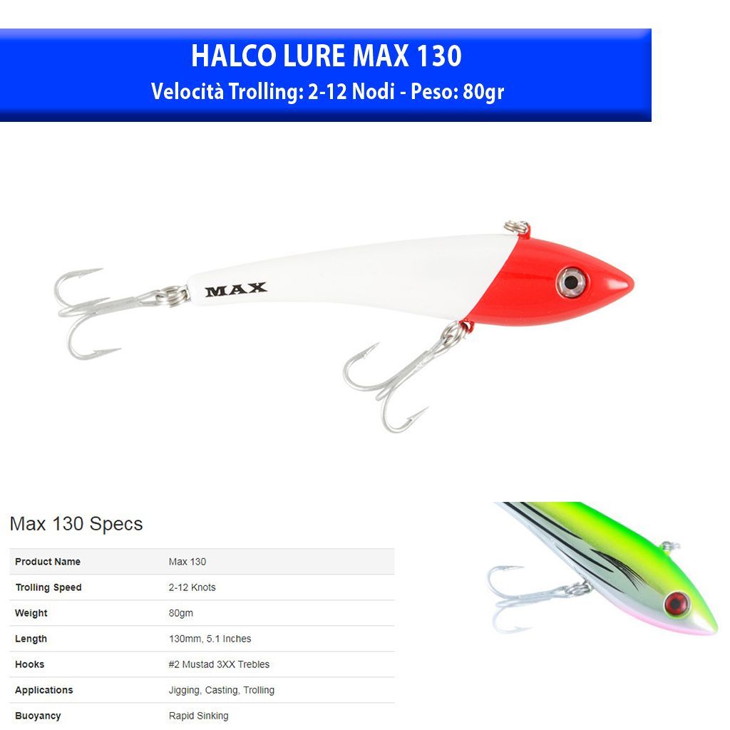 HALCO LURE MAX 130 - Jonio Pesca di Davide Chiera