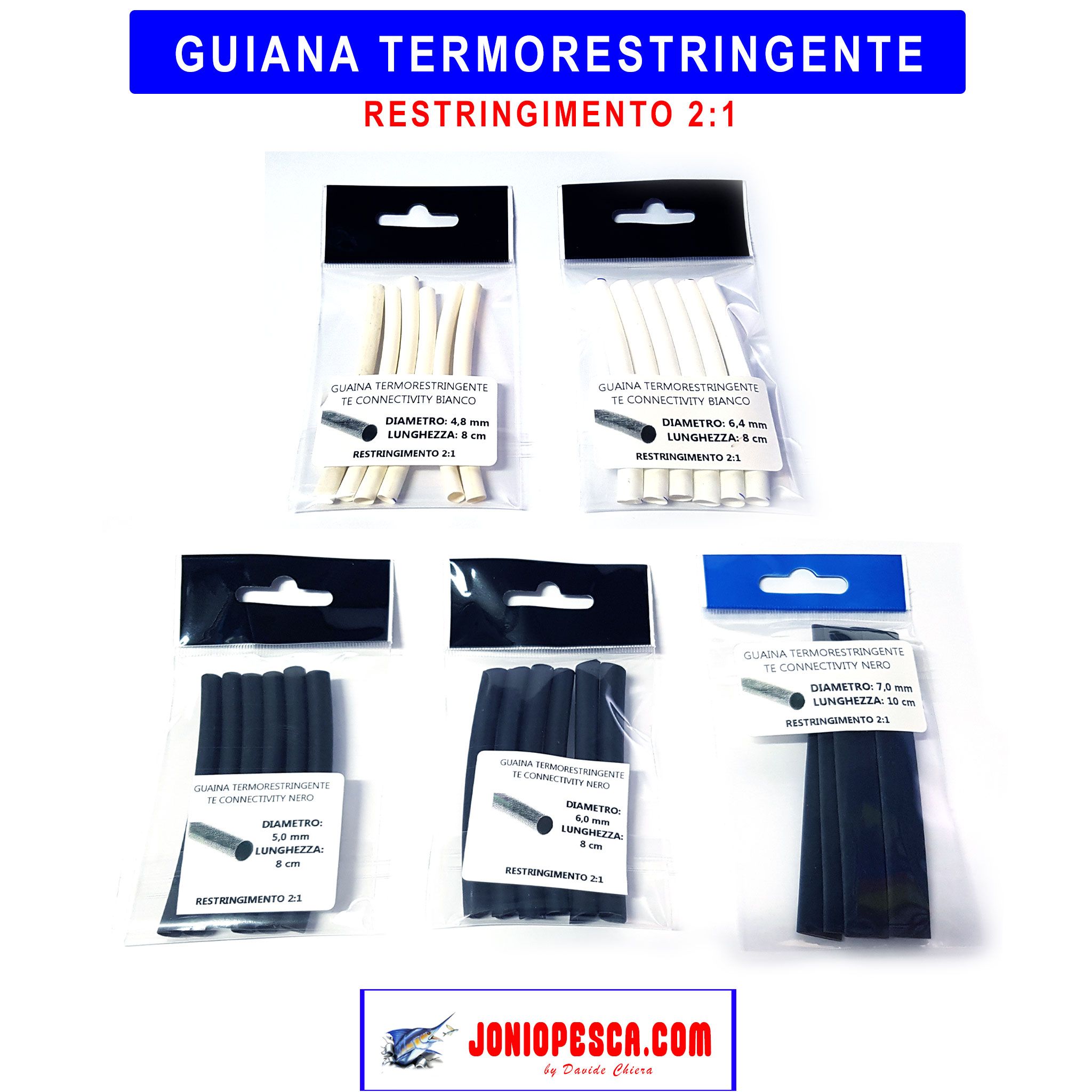 GUAINA TERMORESTRINGENTE - BIANCO - NERO - Jonio Pesca di Davide Chiera