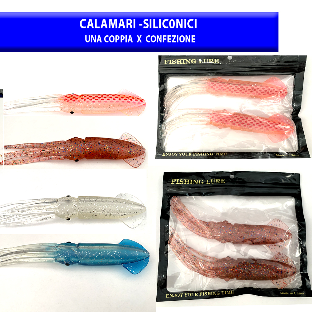 CALAMARI -SILICONICI ( REAL SQUID ) 18 CM - 2 PZ